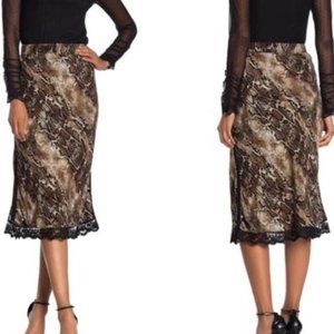 Laundry By Shelli Segal Snakeskin Print Skirt. New With Tickets. Size Large